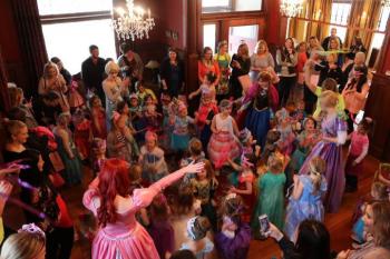 princess party for little girls held at the mansion